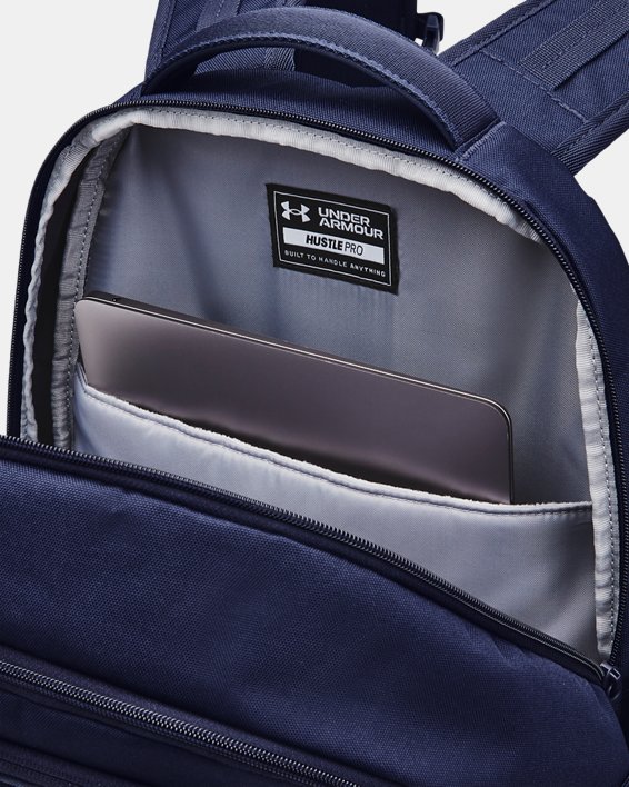 UA Hustle Pro Backpack, Blue, pdpMainDesktop image number 3